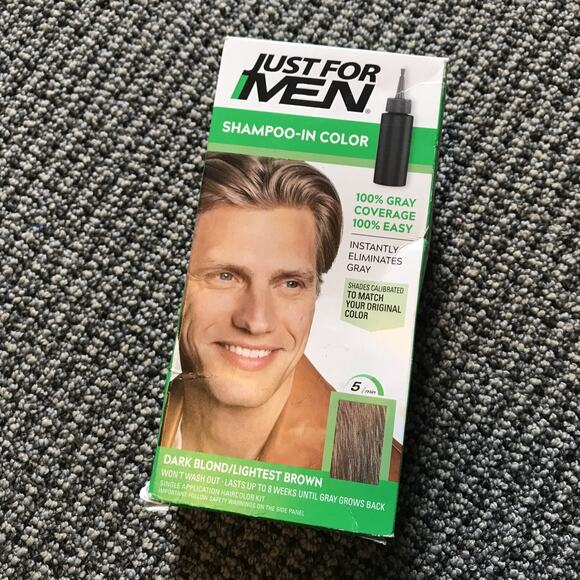 Just For Men Shampoo-in Hair Color Dark Brown/Lightest Brown, 1 Application H-15 - Picture 1 of 3